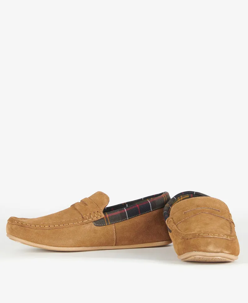 Barbour Mens Porterfield Slipper in Dark Sand-3